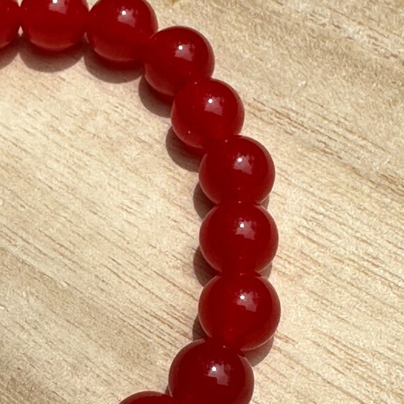 Blood Red Carnelian & Golden Citrine 8mm Bracelets - Picture 2 of 9